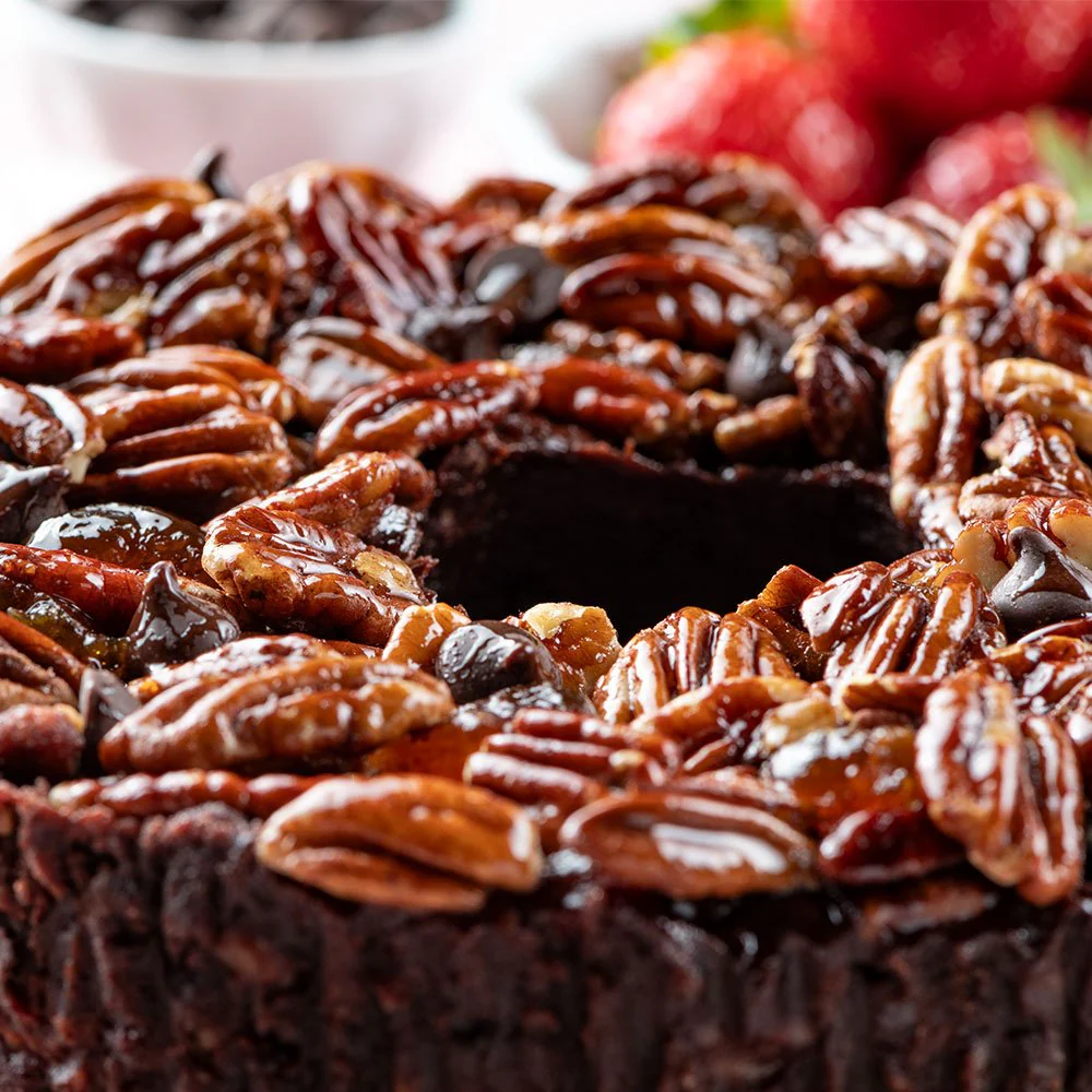 Strawberry Fudge Pecan Cake - Image 7